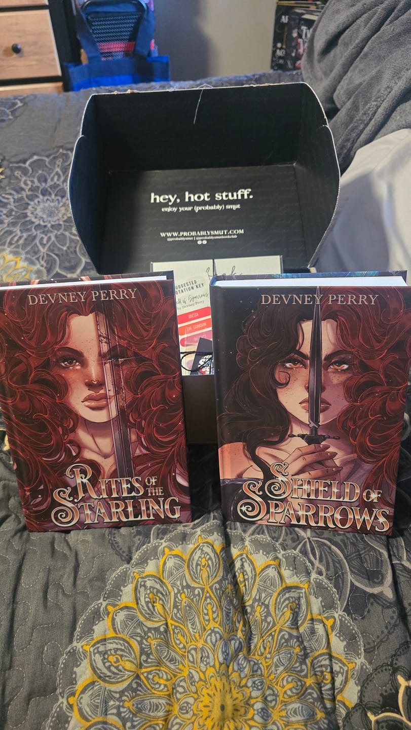 Customer photo review of PS Hardcover SE Rites of the Starling by Devney Perry