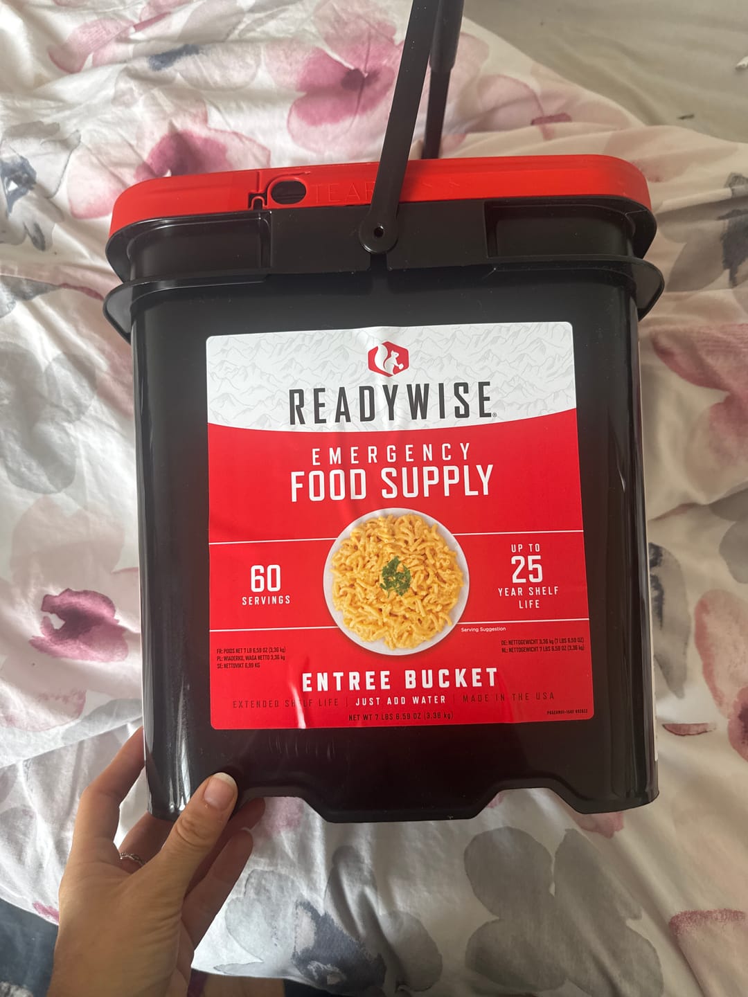 Customer photo review of ReadyWise, 60 Servings, Lunch & Dinner, 13 Different Recipies, Grab & Go, Freeze Dried, Up To 25 Years Shelf Life, Emergency Food, 7 Days Food For 1 Person