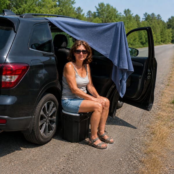 Customer photo review of Toilettes Portables Pliables
