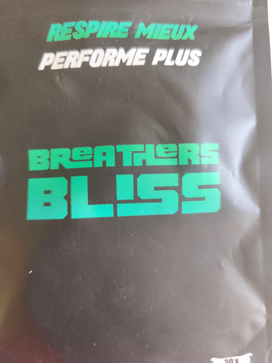 Customer photo review of Bandes Nasales Sport & Sommeil Noires - Intense
