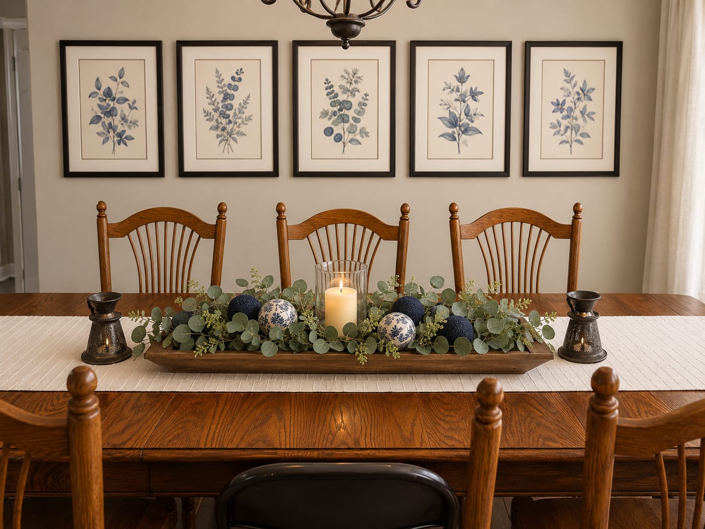 Customer photo review of Blue Hydrangea, Wisteria, Flax Flowers Art. Set of 6 Prints