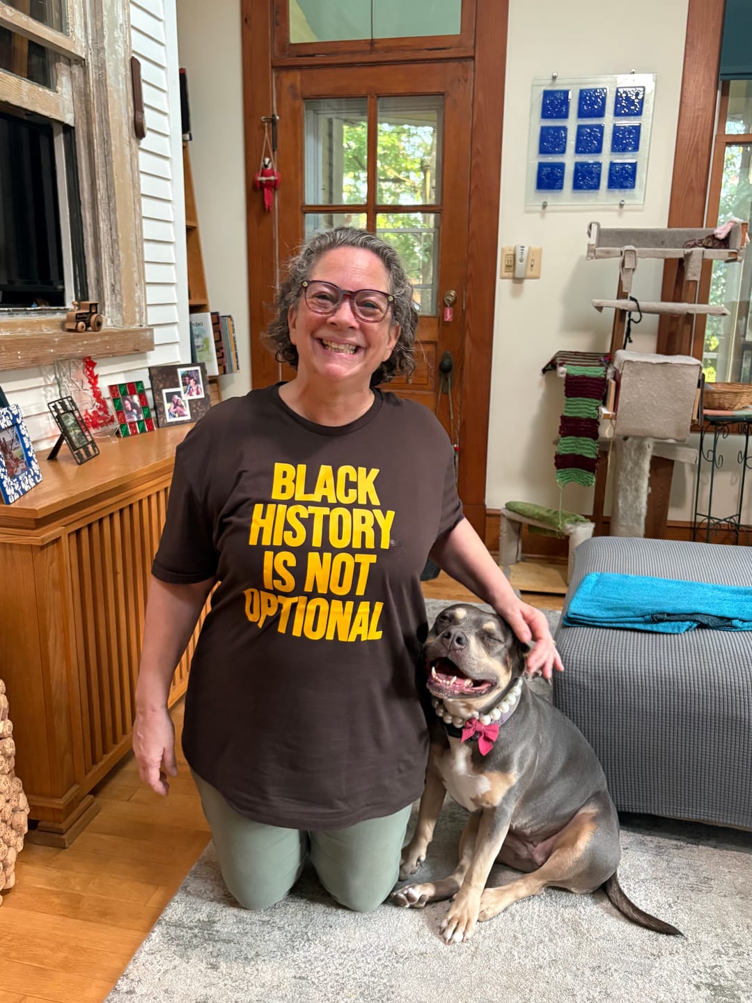 Customer photo review of Black History is Not Optional Unisex Tee