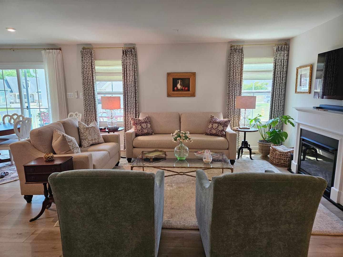 Customer photo review of English Country Cottage Curtains – Charming Hawthorn Berry Jacquard, Room Darkening for Living Room & Bedroom (Maribel)