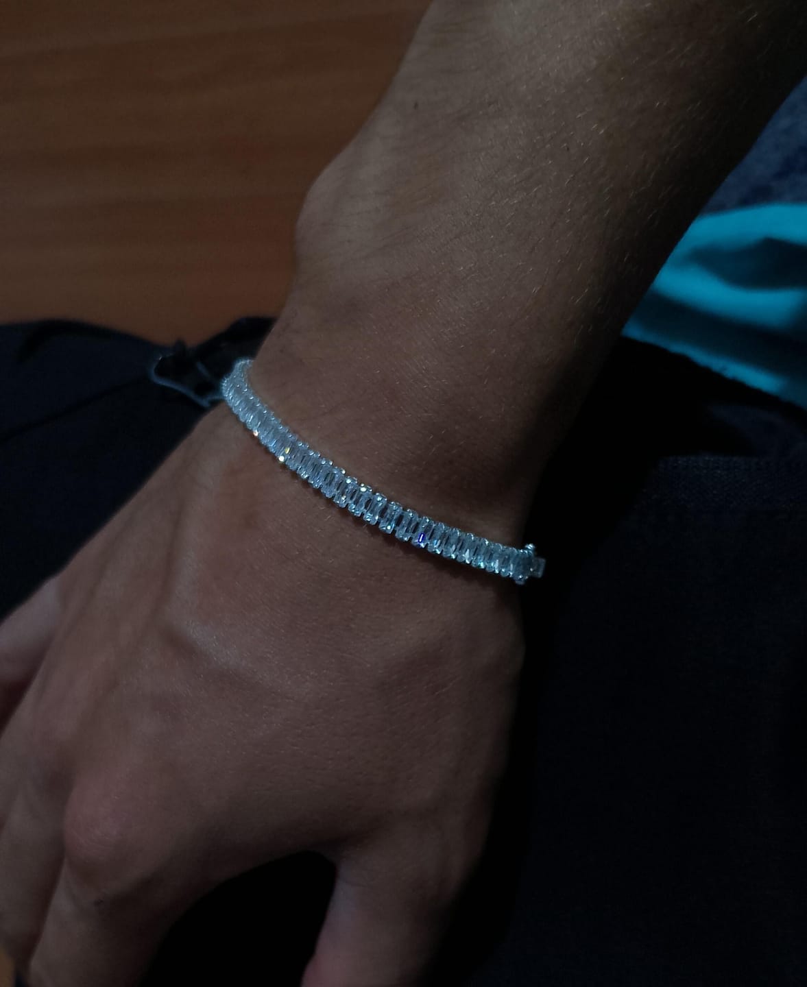Customer photo review of Pulsera Tennis Rectangular 4MM