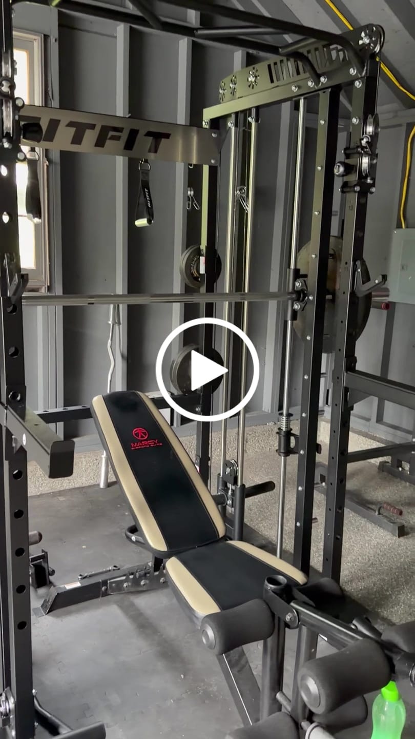 Customer video review of RitFit M1 PRO Multi-Functional Smith Machine with Cable Crossover System and Squat Rack for Home Gym