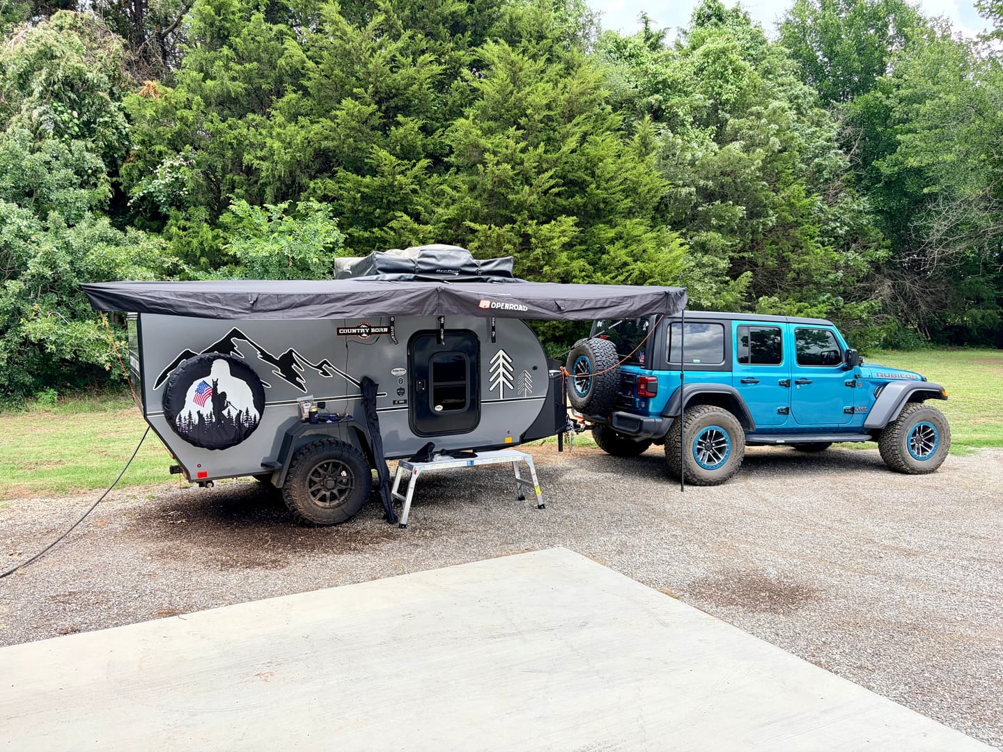 Customer photo review of OPENROAD 180 Free Standing Awning