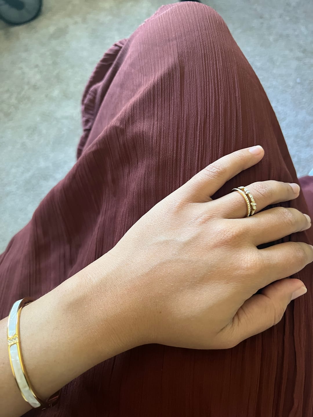 Customer photo review of 18K Gold Mia Crystal Ring