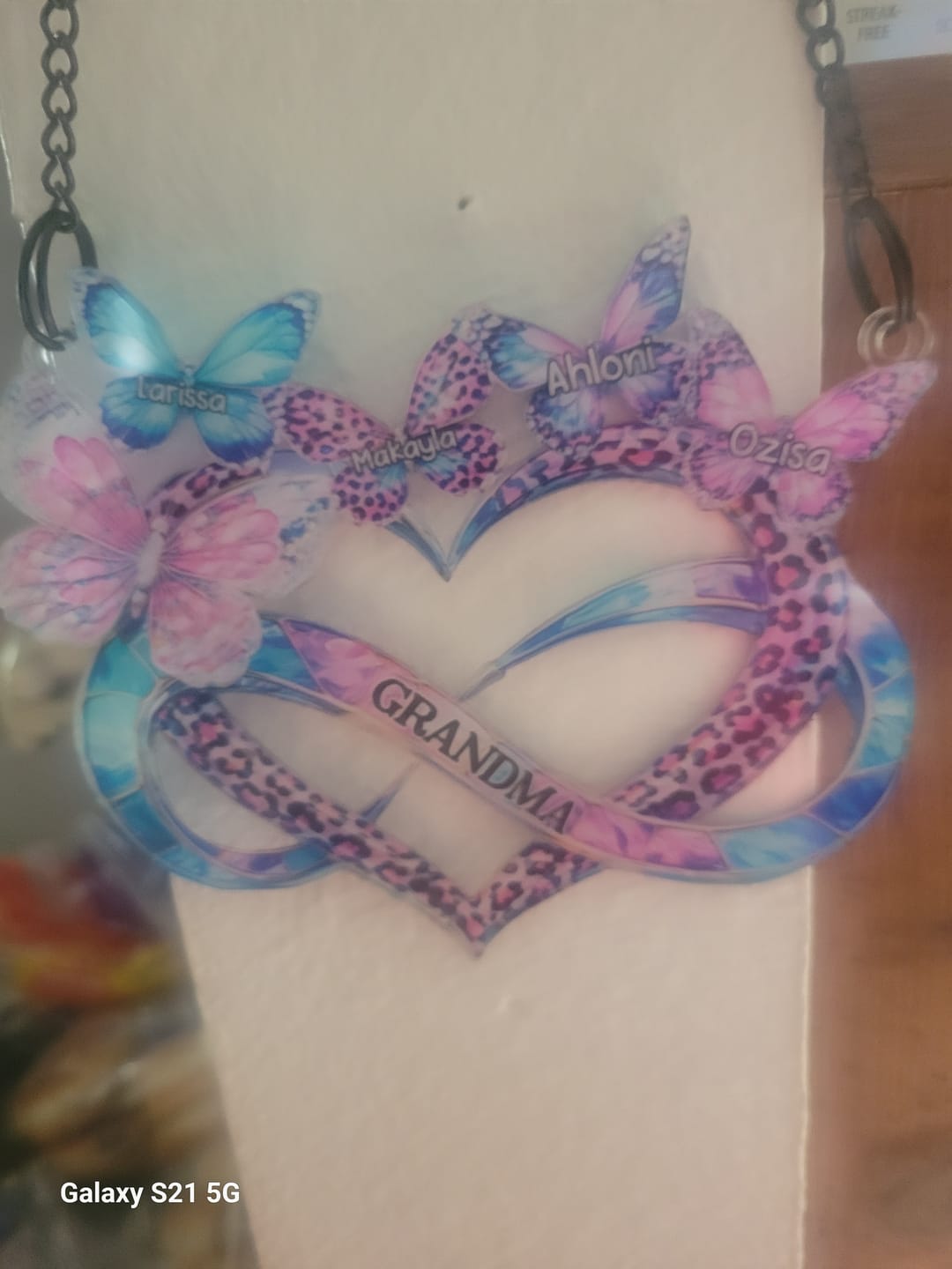 Customer photo review of Mom Grandma Heart Infinity - Personalized Suncatcher - Sentimental Mother's Day Gift for Grandma, Mom, Wife