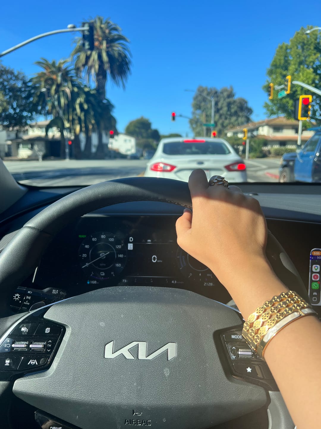 Customer photo review of Celine Geometric Gold Bangle