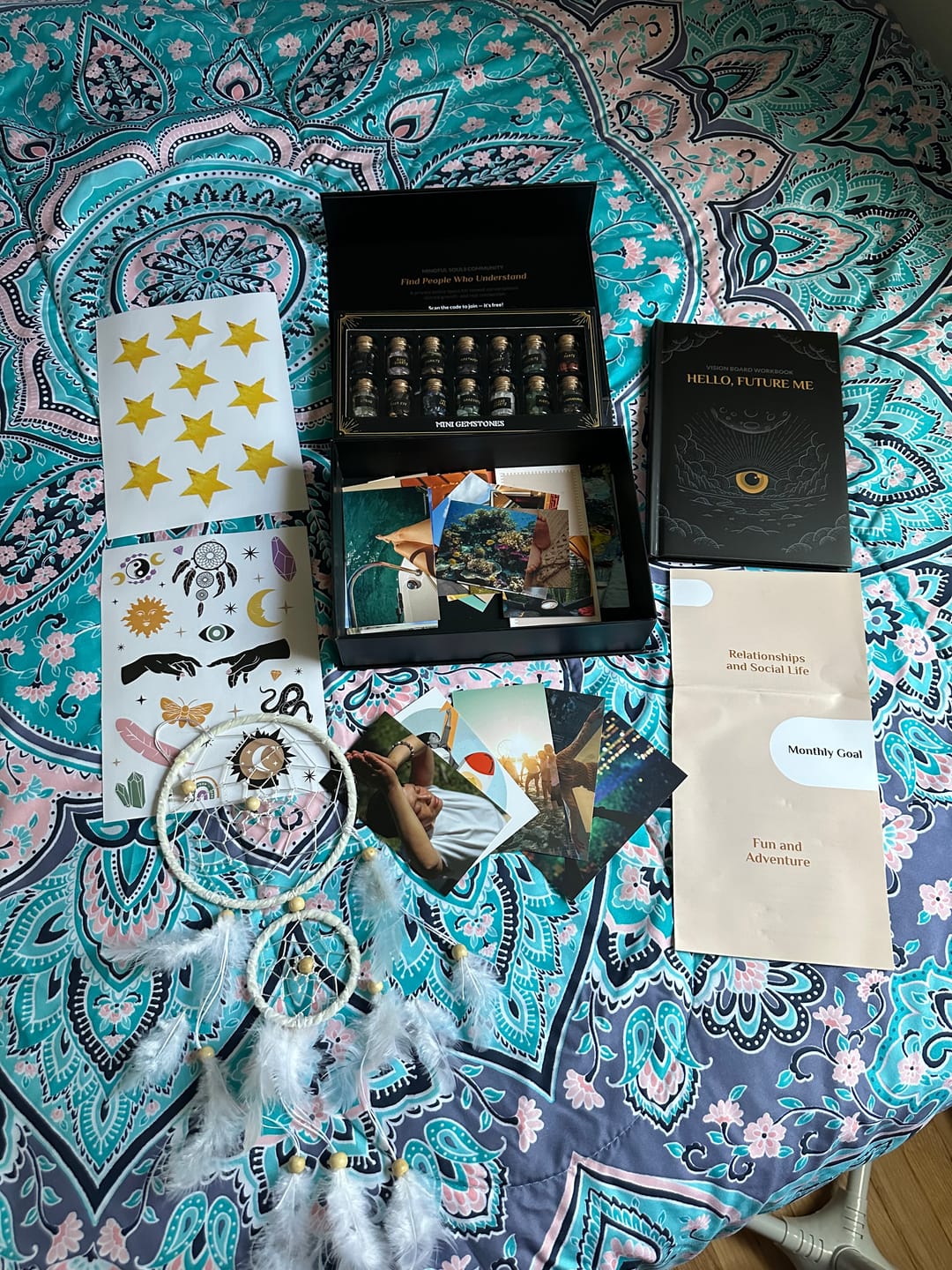 Customer photo review of Mindful Souls Vision Board Kit + FREE Moon Oracle Deck