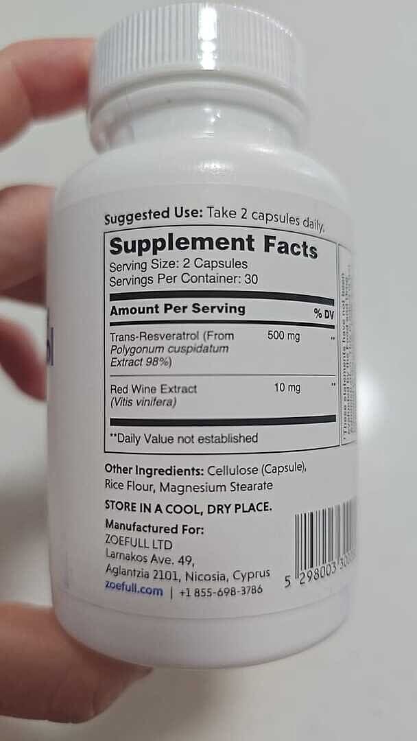 Customer photo review of Resveratrol