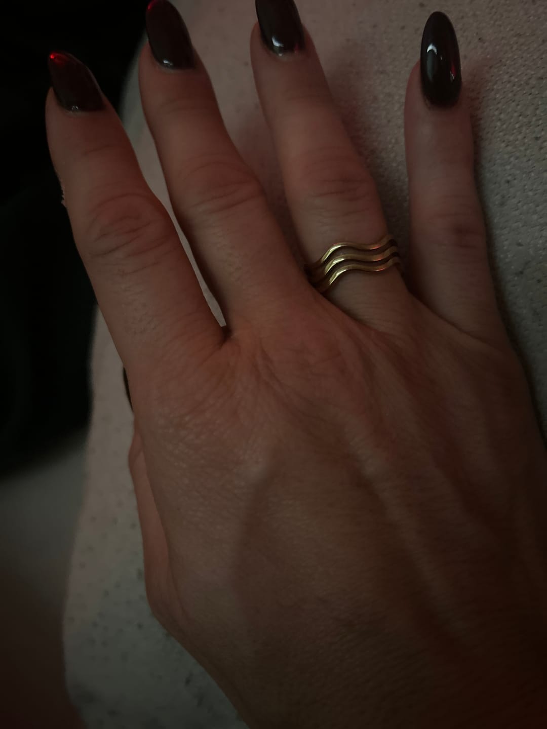 Customer photo review of Wave Trio Ring (Bundle)