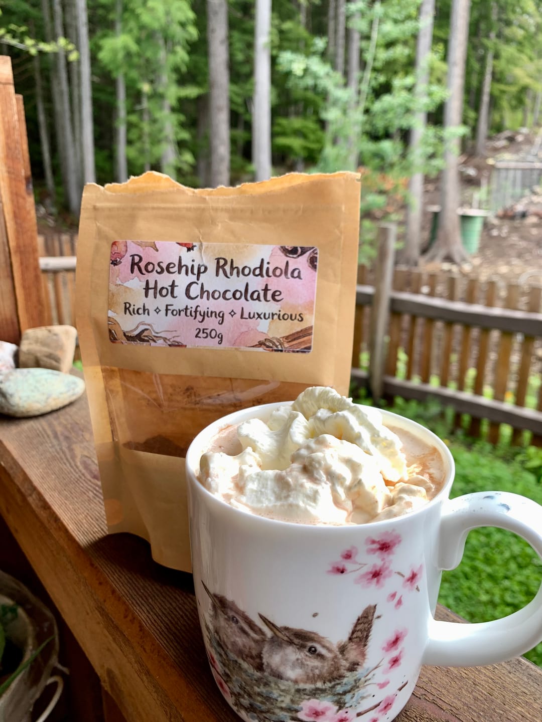 Customer photo review of Rosehip Rhodiola Cocoa Spice Hot Chocolate