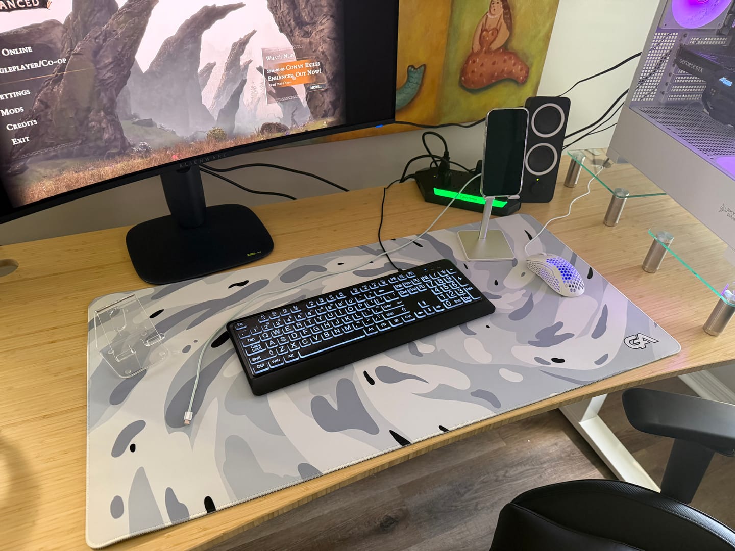 Customer photo review of Snow Swirl Mousepad