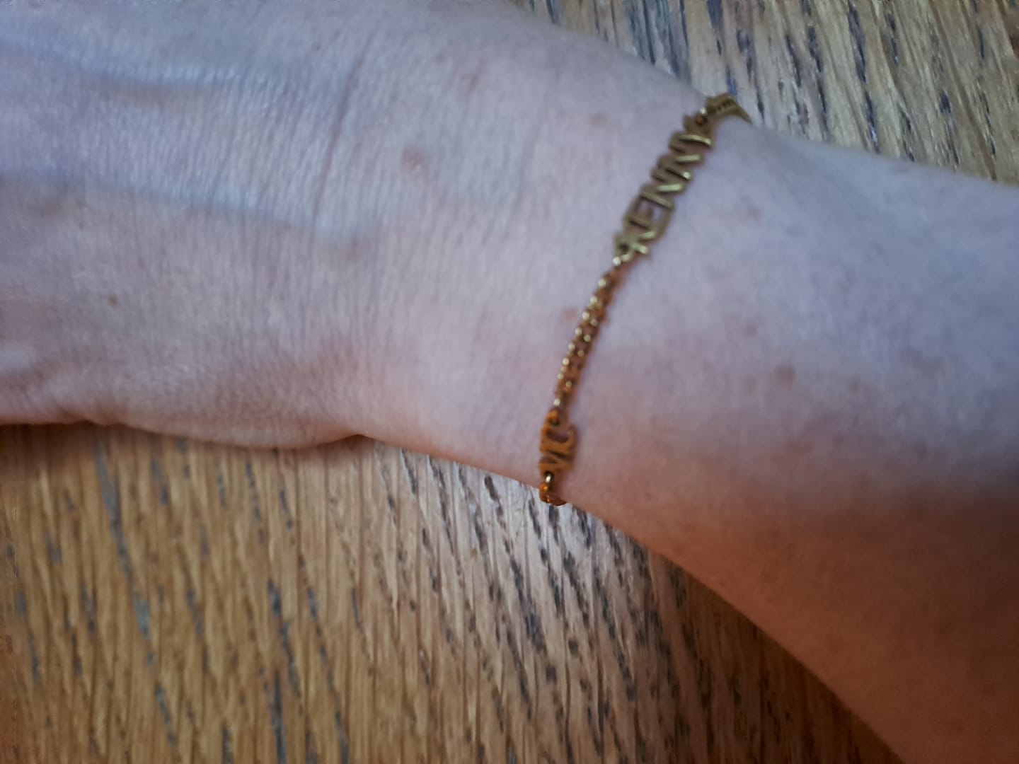 Customer photo review of Gepersonaliseerde armband met naam