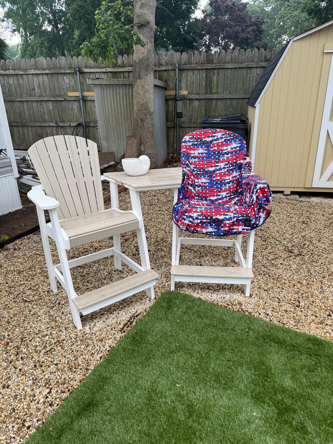 Customer photo review of The Beach Towel Chair Blanket™