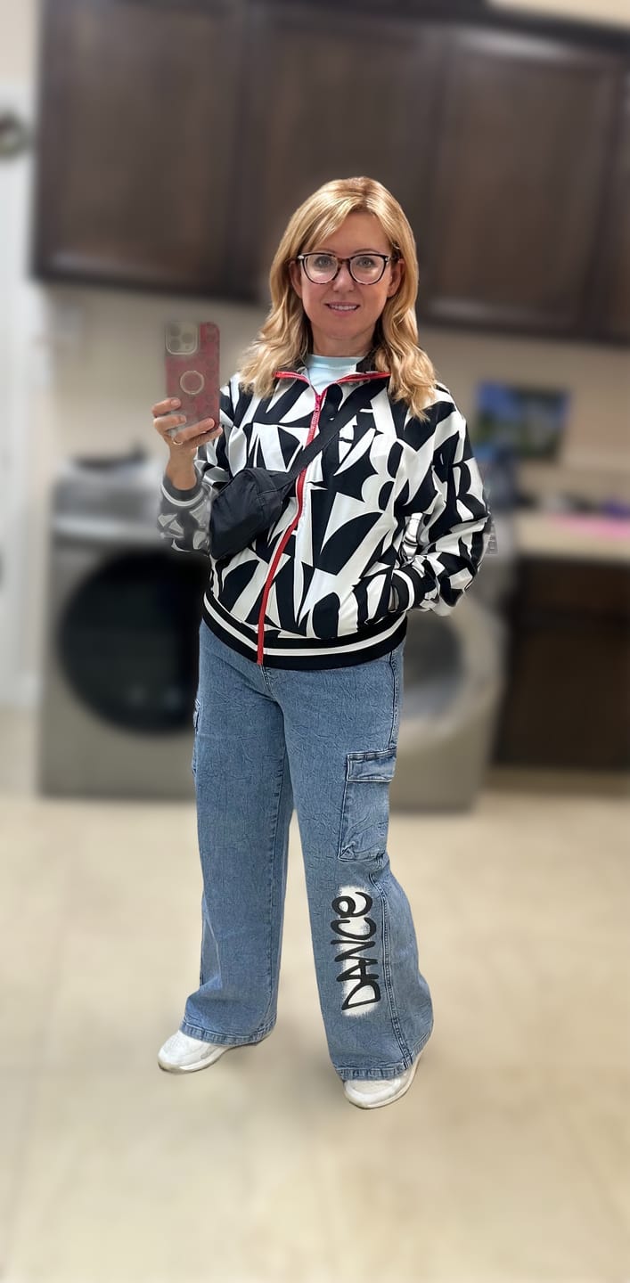 Customer photo review of Pride Baggy Denim Cargo Pants