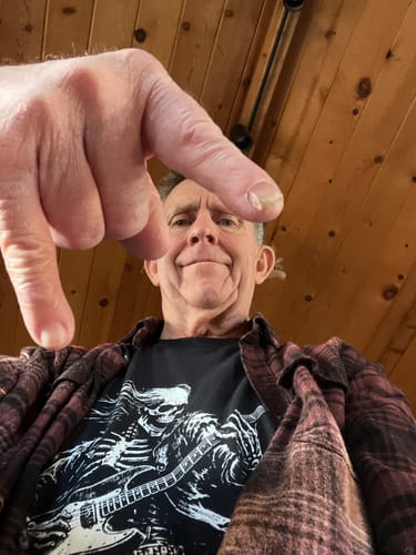Customer photo of Skeleton Guitar T-Shirt