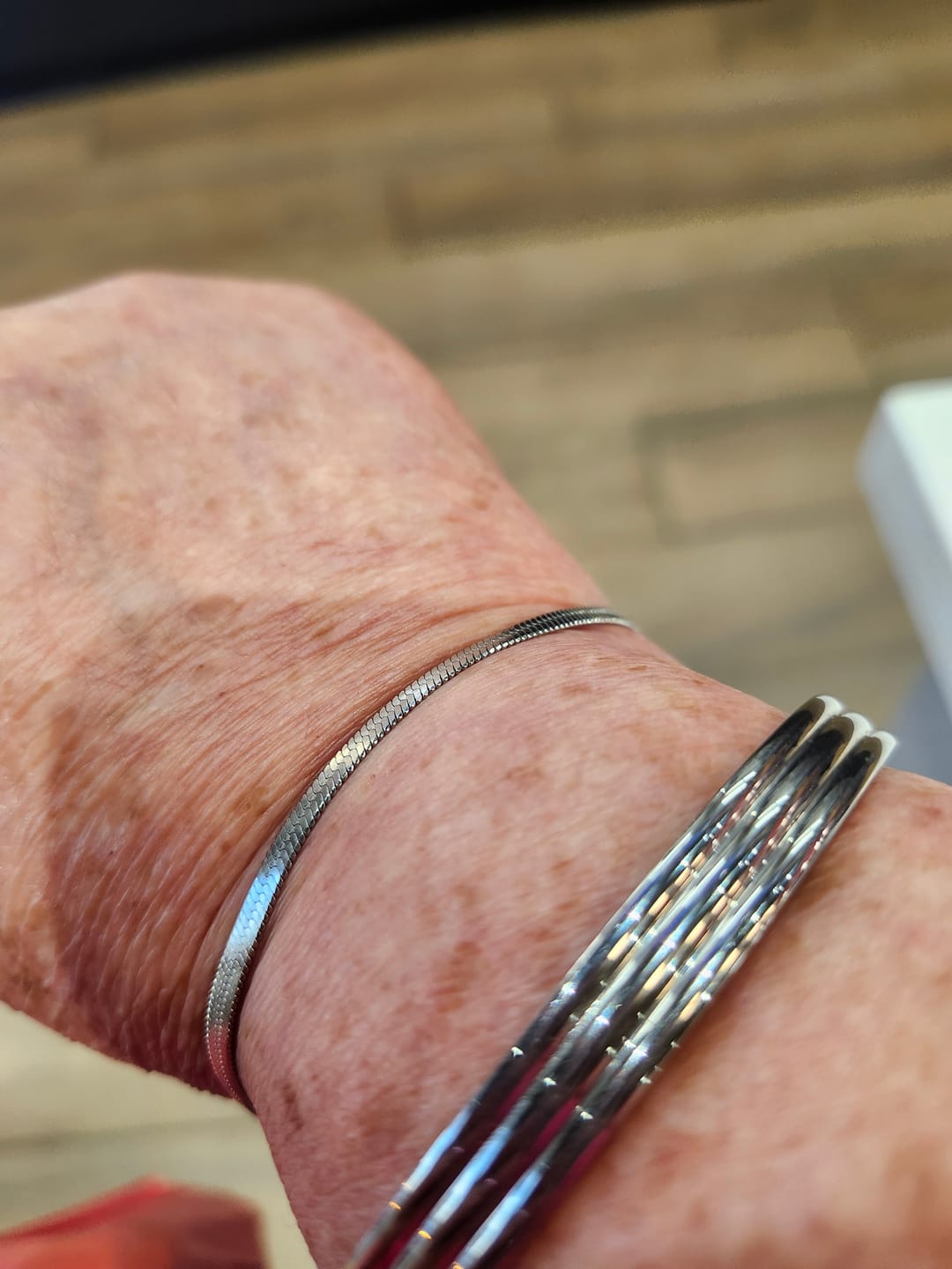 Customer photo review of Chunky Layered Bangle