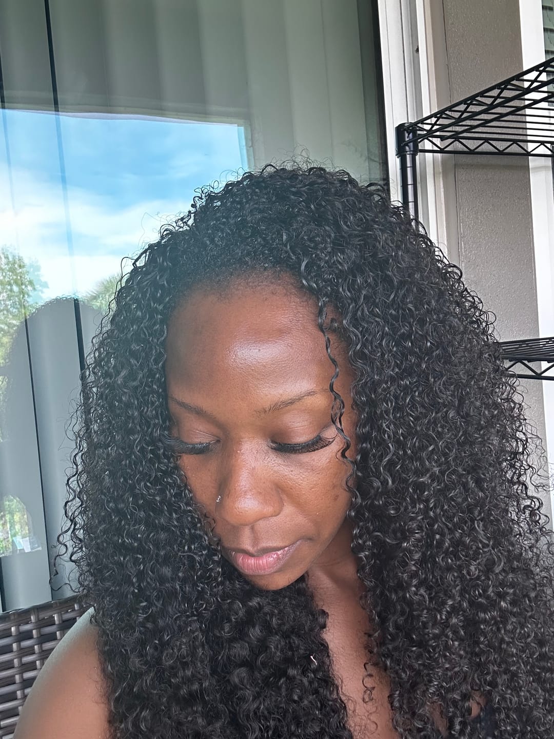 Customer photo review of Cambodia Virgin Hair Multi-Textured Kinky Curly Weft Bundles Human Hair