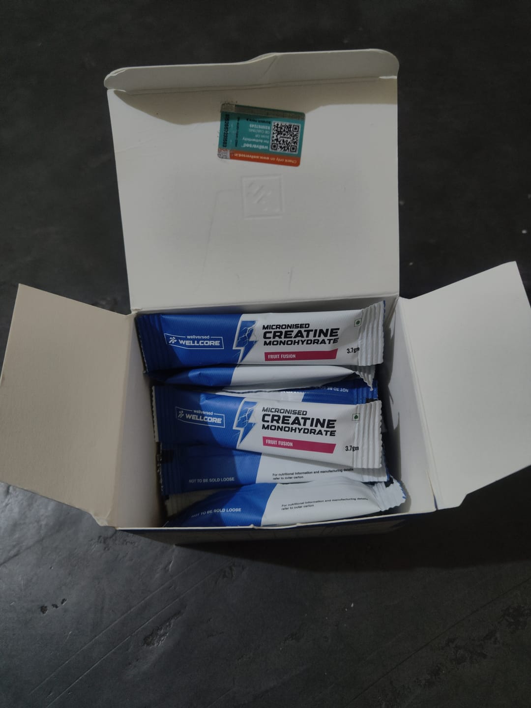 Customer photo review of Wellcore - Pure Micronised Creatine Monohydrate | Fruit Fusion (30 Sachets)