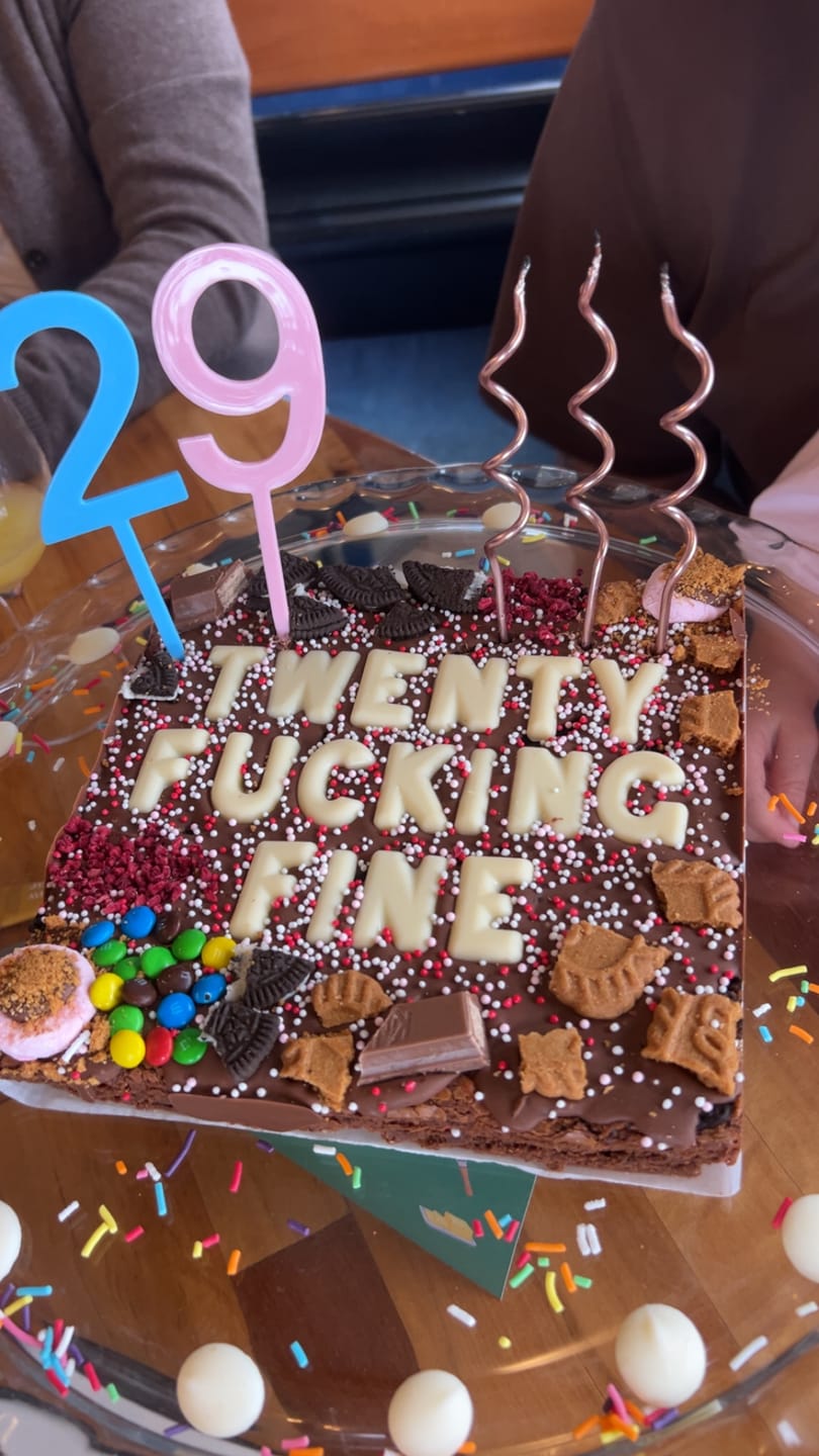 Customer photo review of Custom message loaded brownie