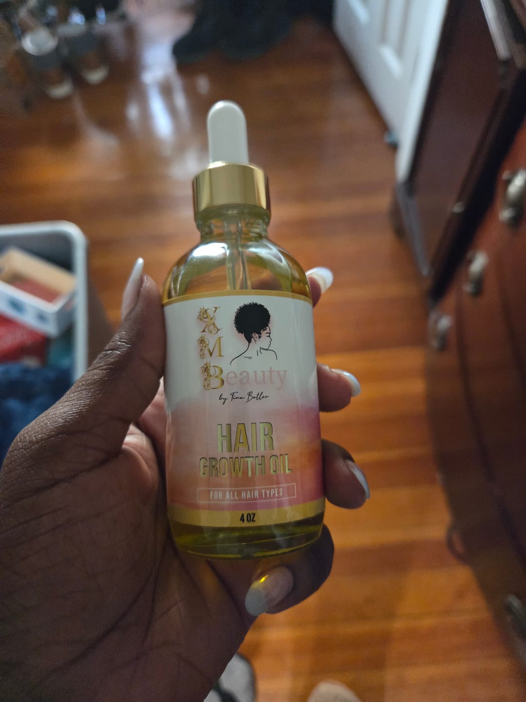 Customer photo review of Natural Hair Growth Oil