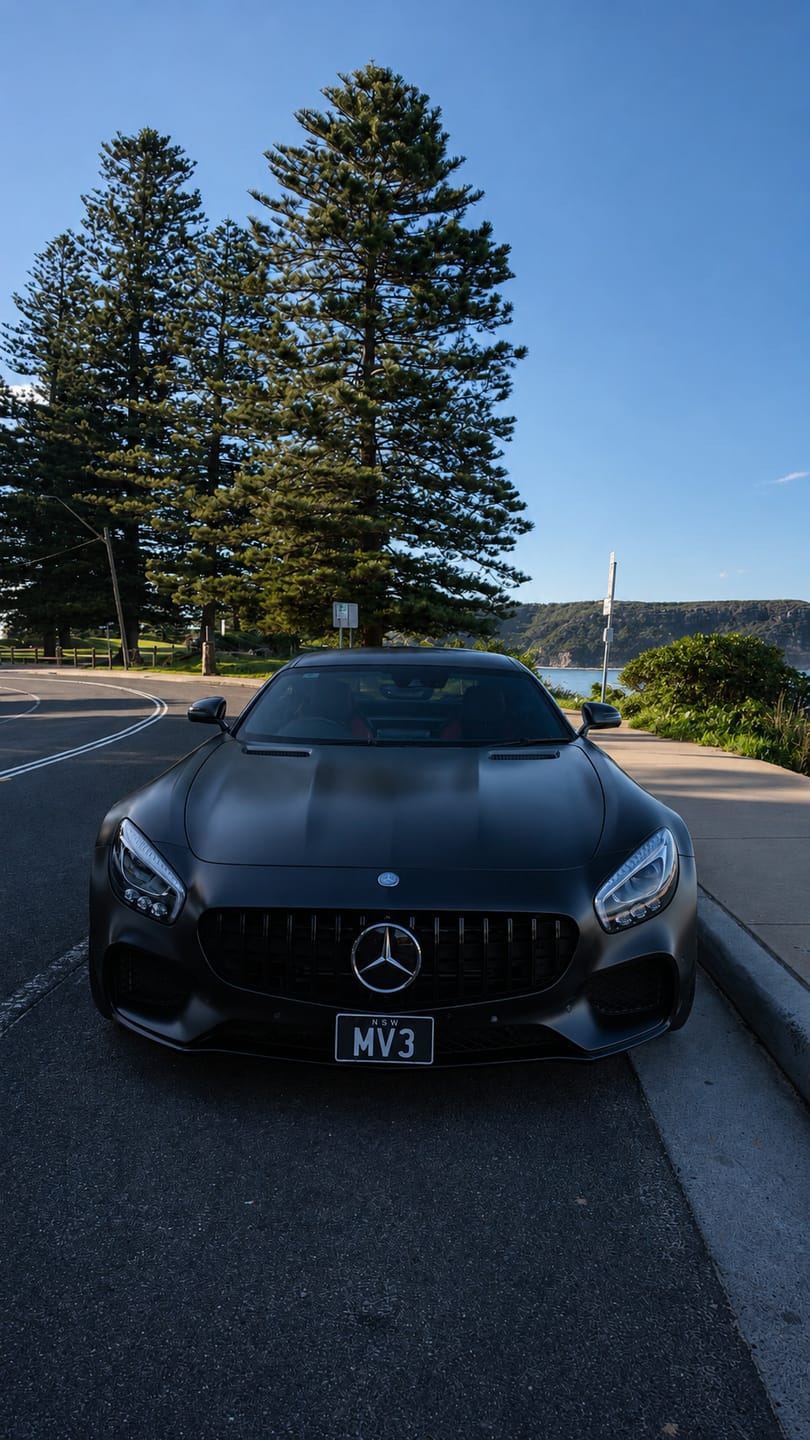 Customer photo review of Mercedes AMG GT C190 2015-2017 PFL- OEM Plinth Delete Kit (FRONT)