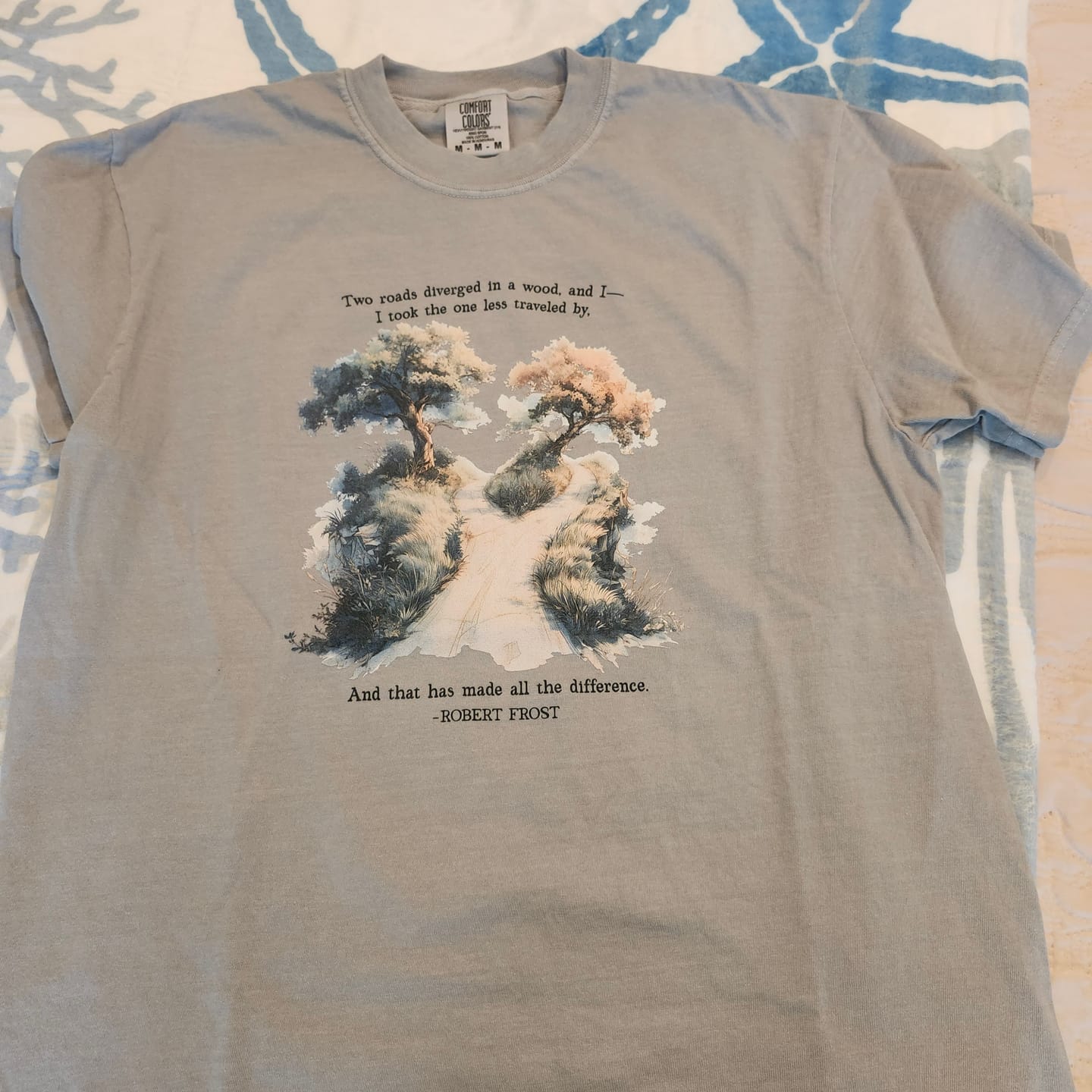 Customer photo review of Robert Frost Road Not Taken T-Shirt