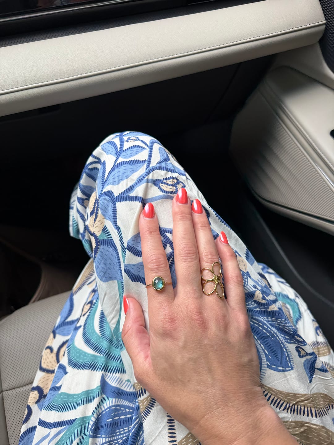 Customer photo review of Aquamarine Crystal Gold Ring