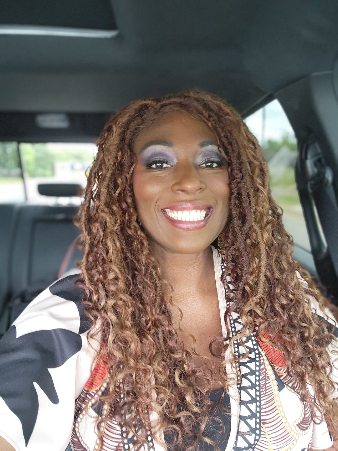 Customer photo review of Outre Glueless Pre-Braided HD 13x4 Lace Front Wig - BOHO DEEP LOCS 26"