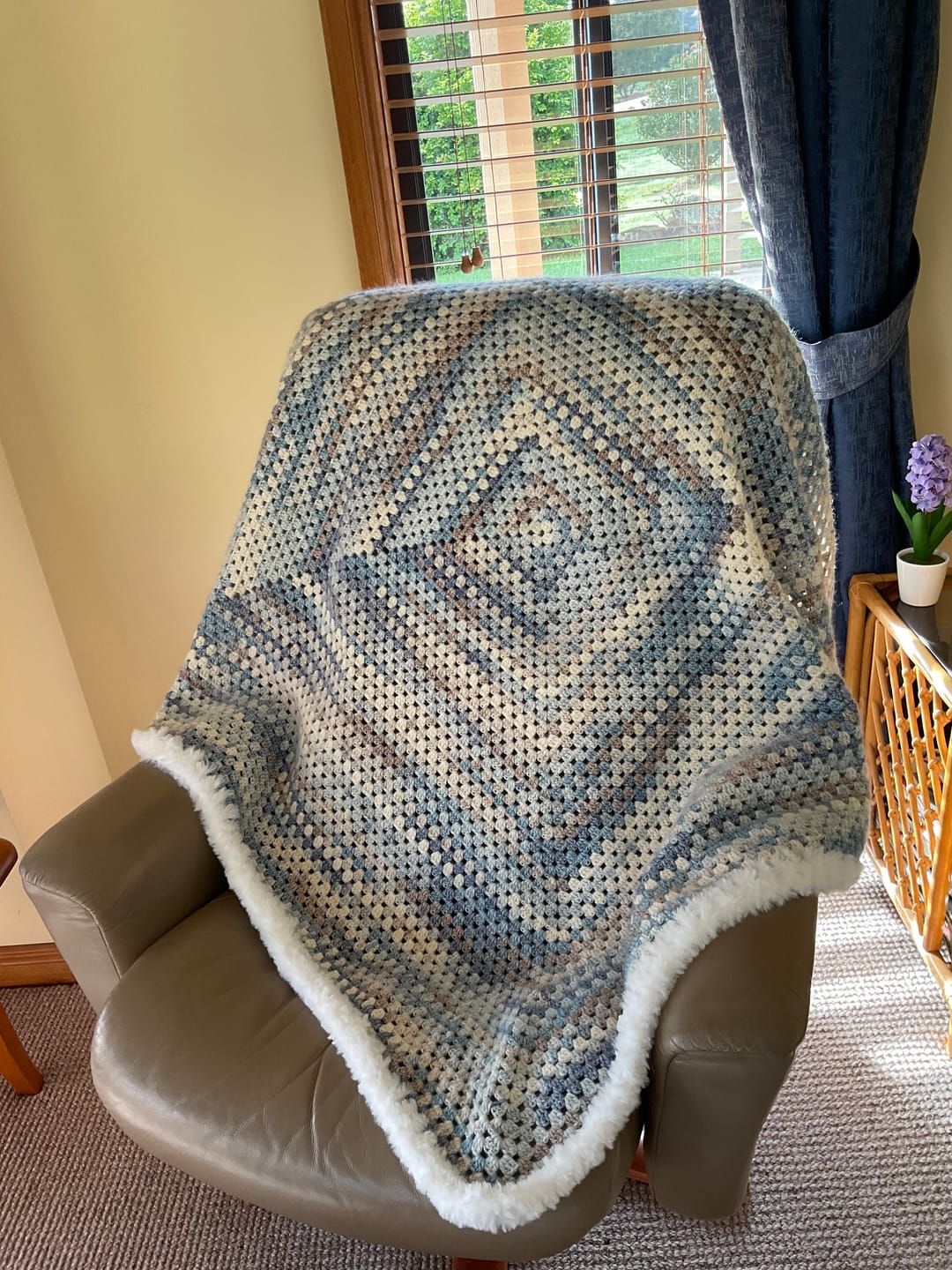 Customer photo review of CrochetPark™ Rainbow Blanket Kit