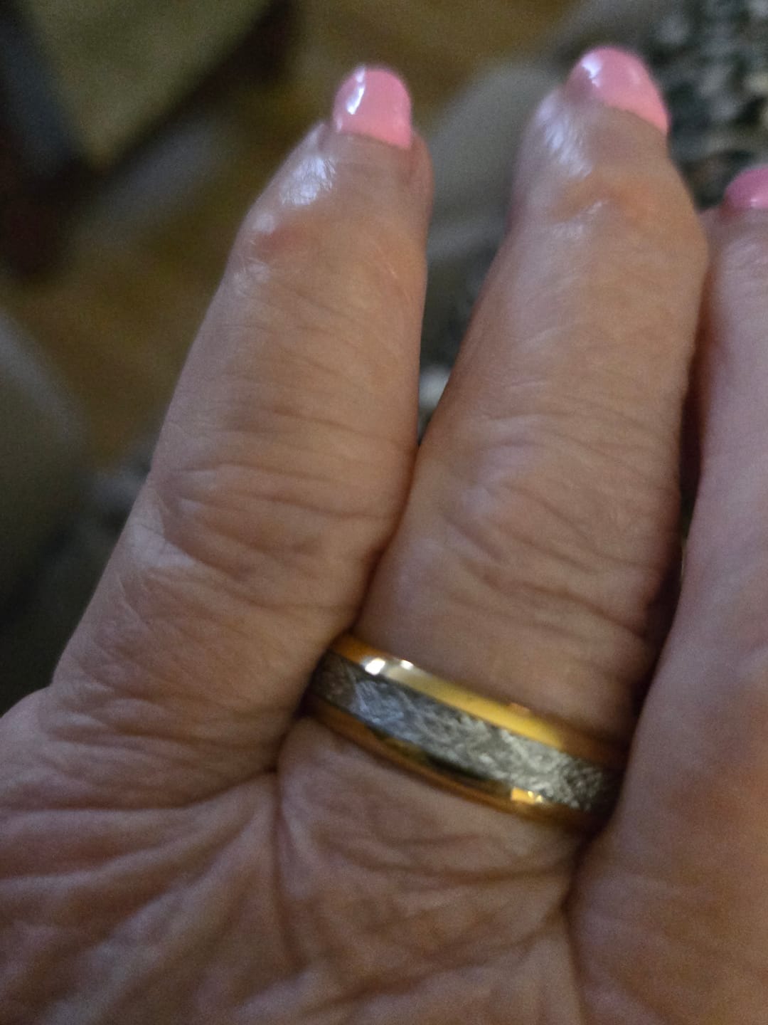 Customer photo review of The Golden Steel 6mm Wonder Ring