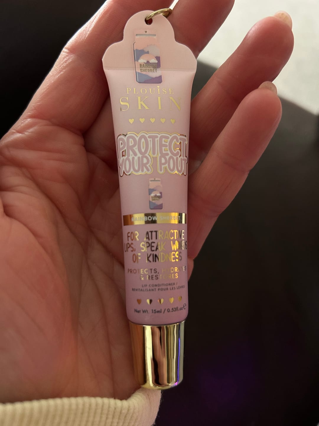 Vásárlói fotóértékelés a Protect Your Pout kulcstartó ajakápolóról