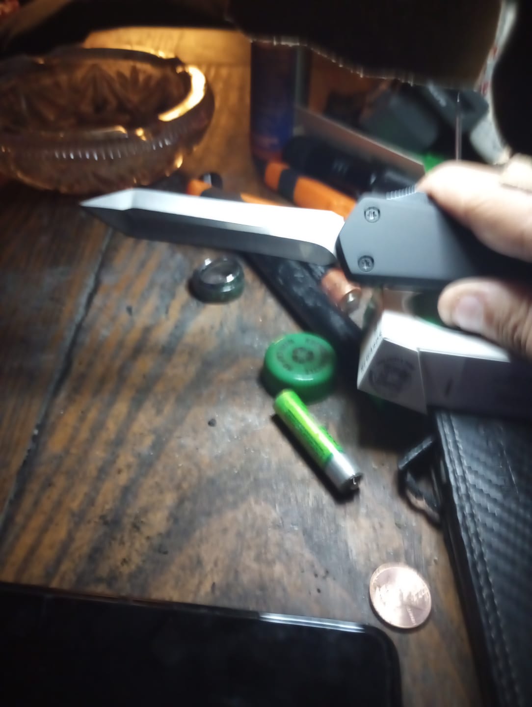 Customer photo review of Black Ghost OTF Knife - Spartan Blade
