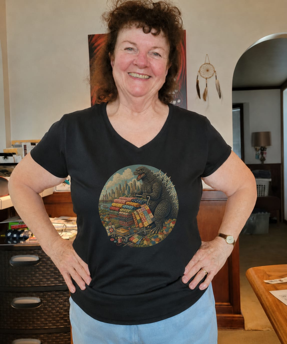 Customer photo review of Send Help Tangled Octopus T-shirt