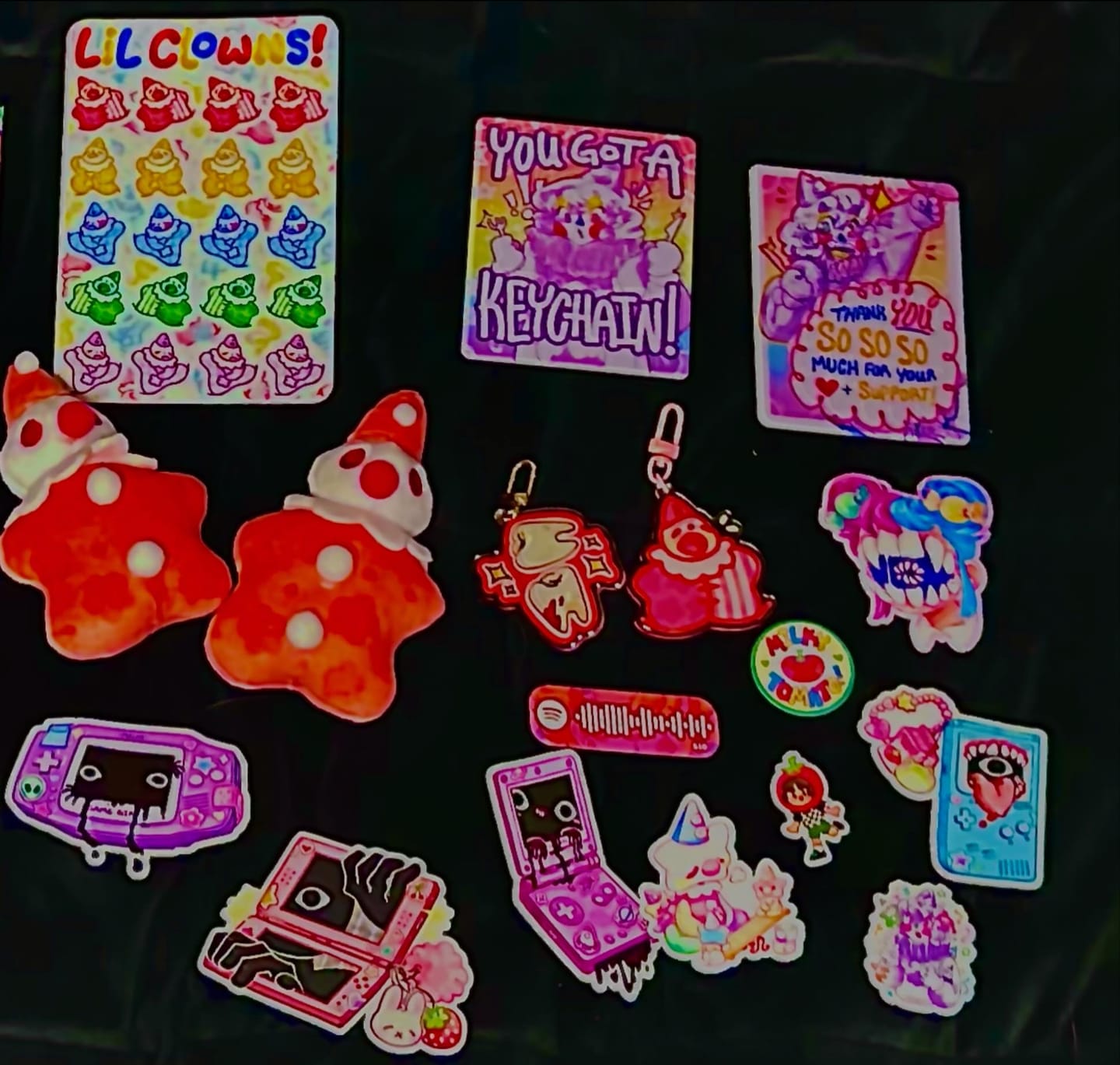 Customer photo review of Cute Lil Clowns Sticker Sheet