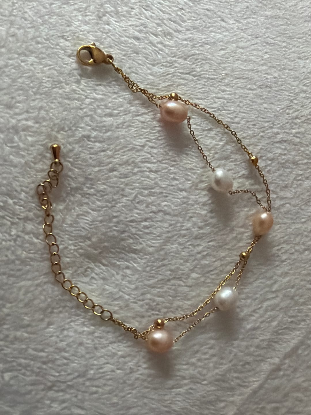 Customer photo review of Freshwater Pearl Layered Bracelet