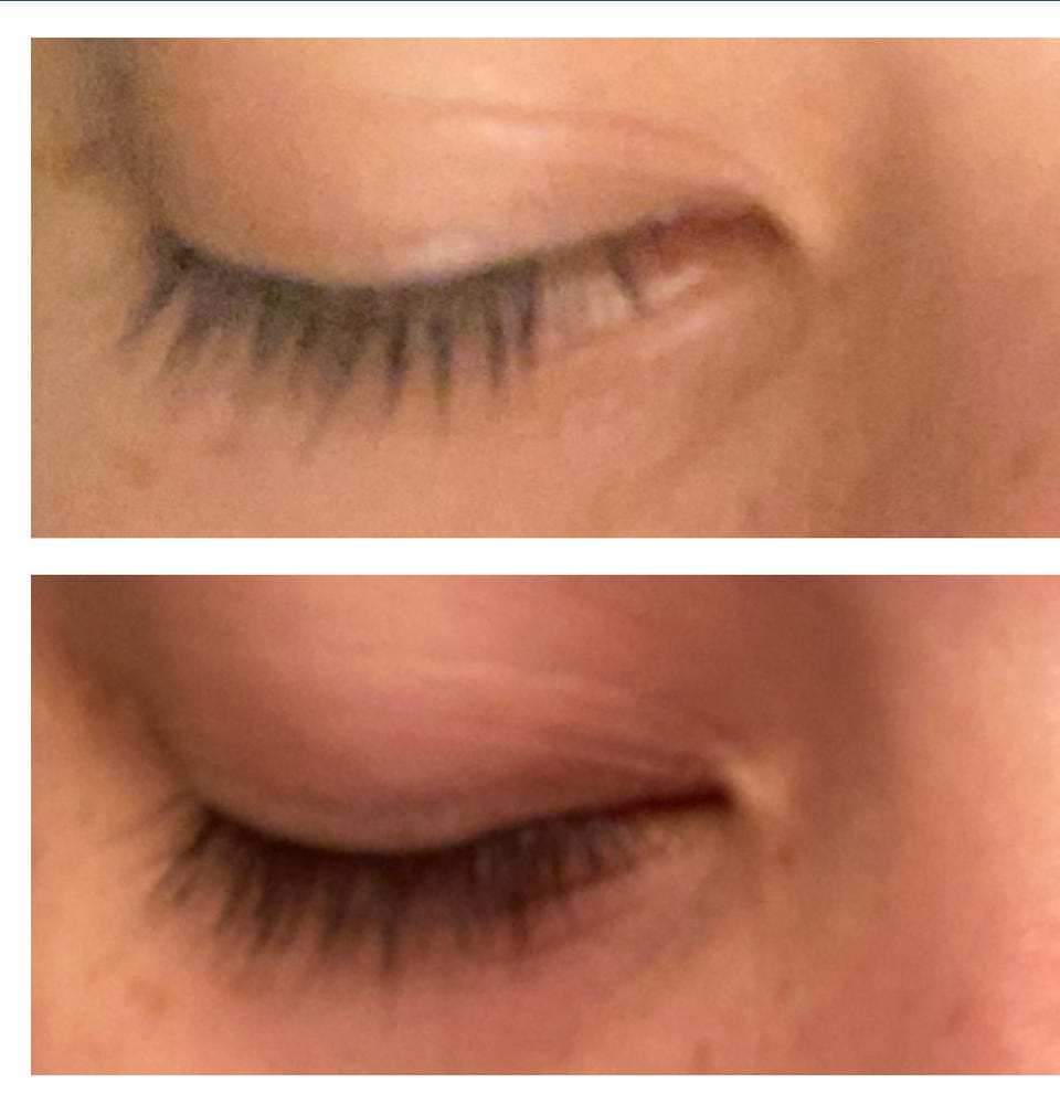 Customer photo review of Máscara de Crecimiento de Pestañas - Mejor que las Postizas