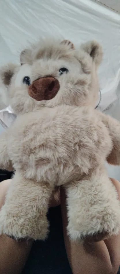 Customer photo review of La peluche vache qui court quand on l’agite | Floomie®