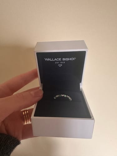 Customer photo review of Emerald & Diamond Ring in 9ct Yellow Gold