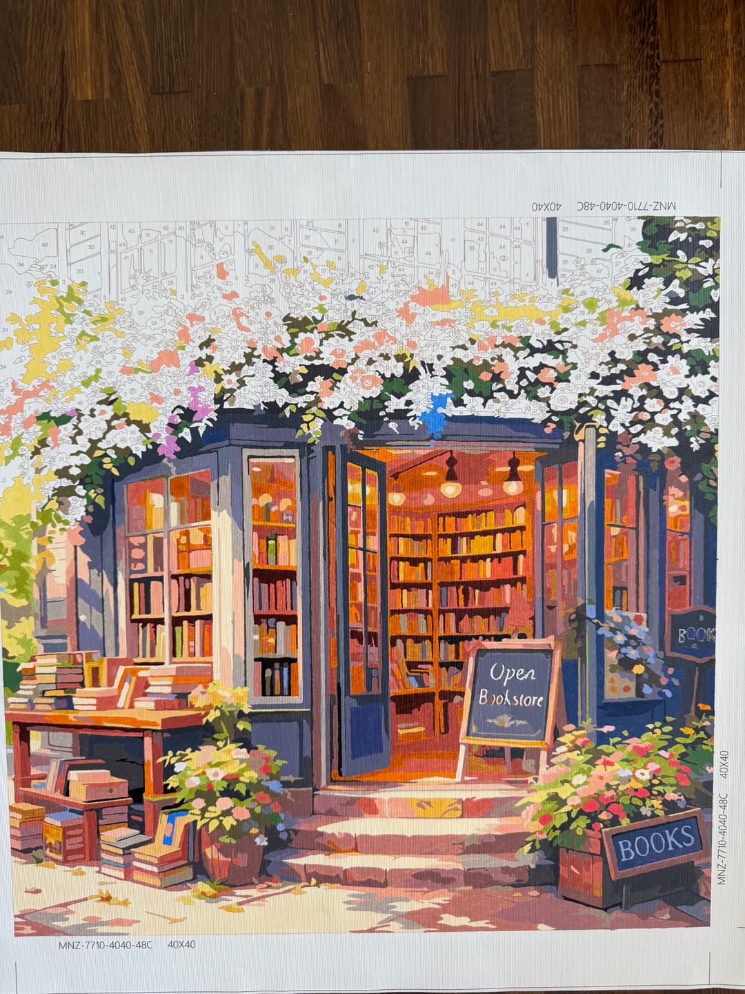 Customer photo review of Malen nach Zahlen - Das Bücherparadies im Blütenschein