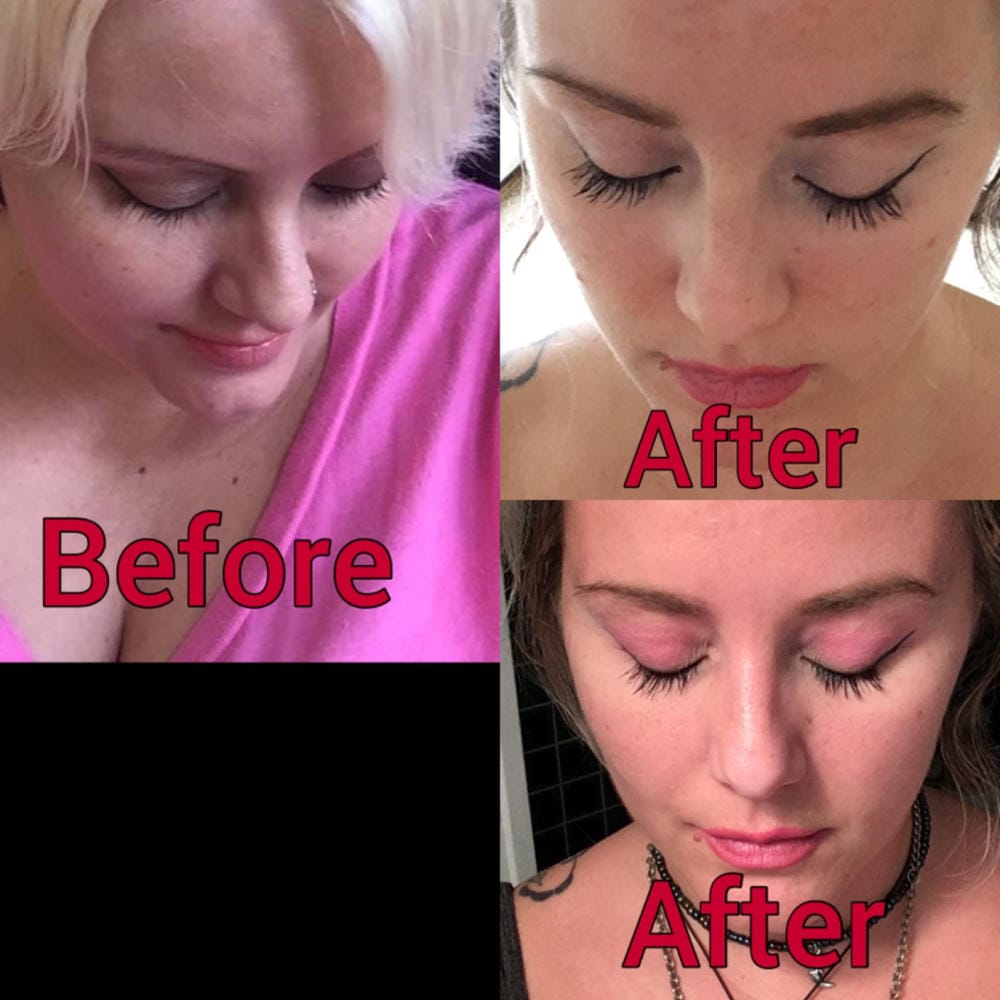 Customer photo review of Kit de Sérum para Pestañas y Cejas