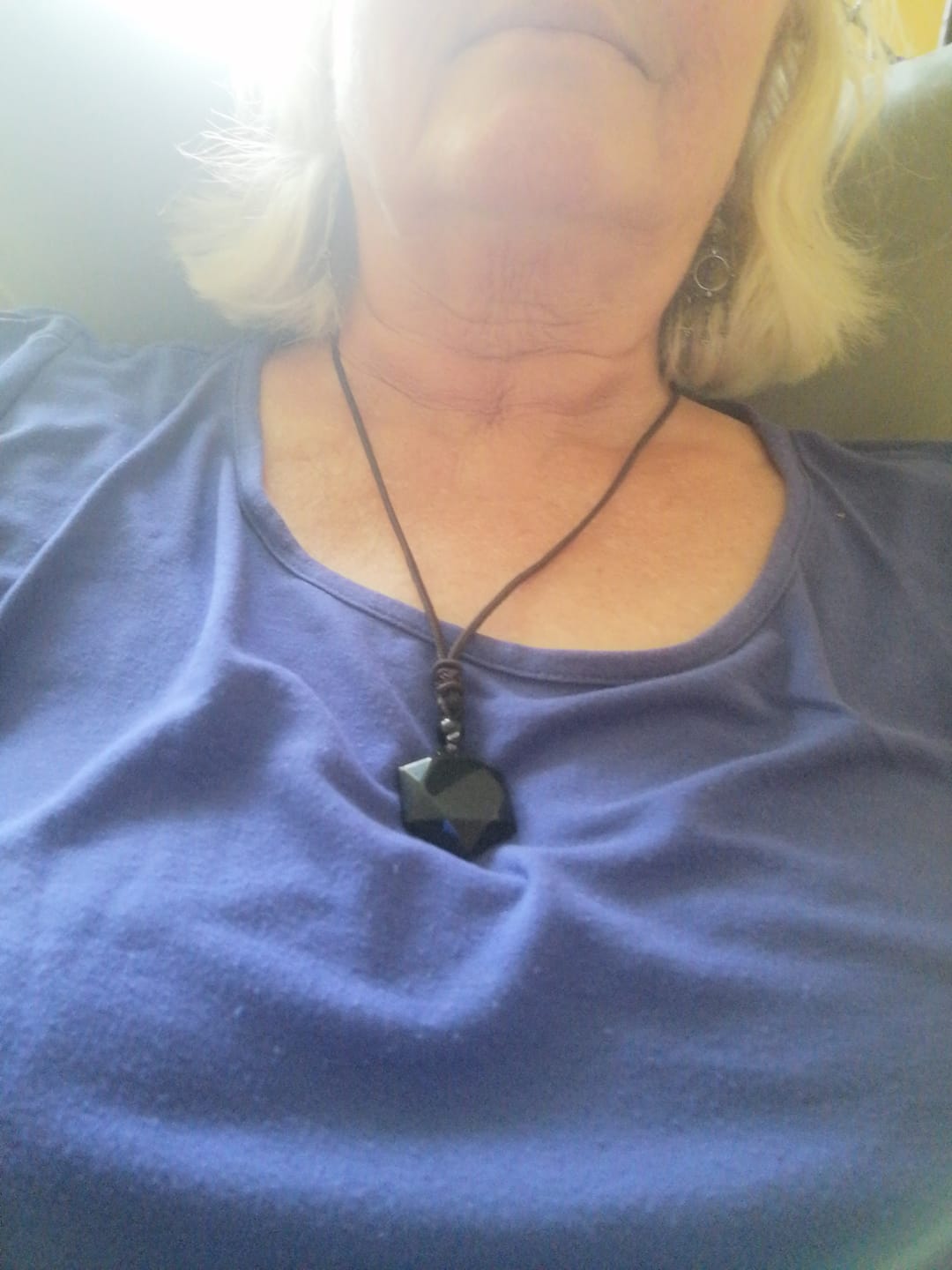 Customer photo review of Obsidian Halskette - Schutz Talisman