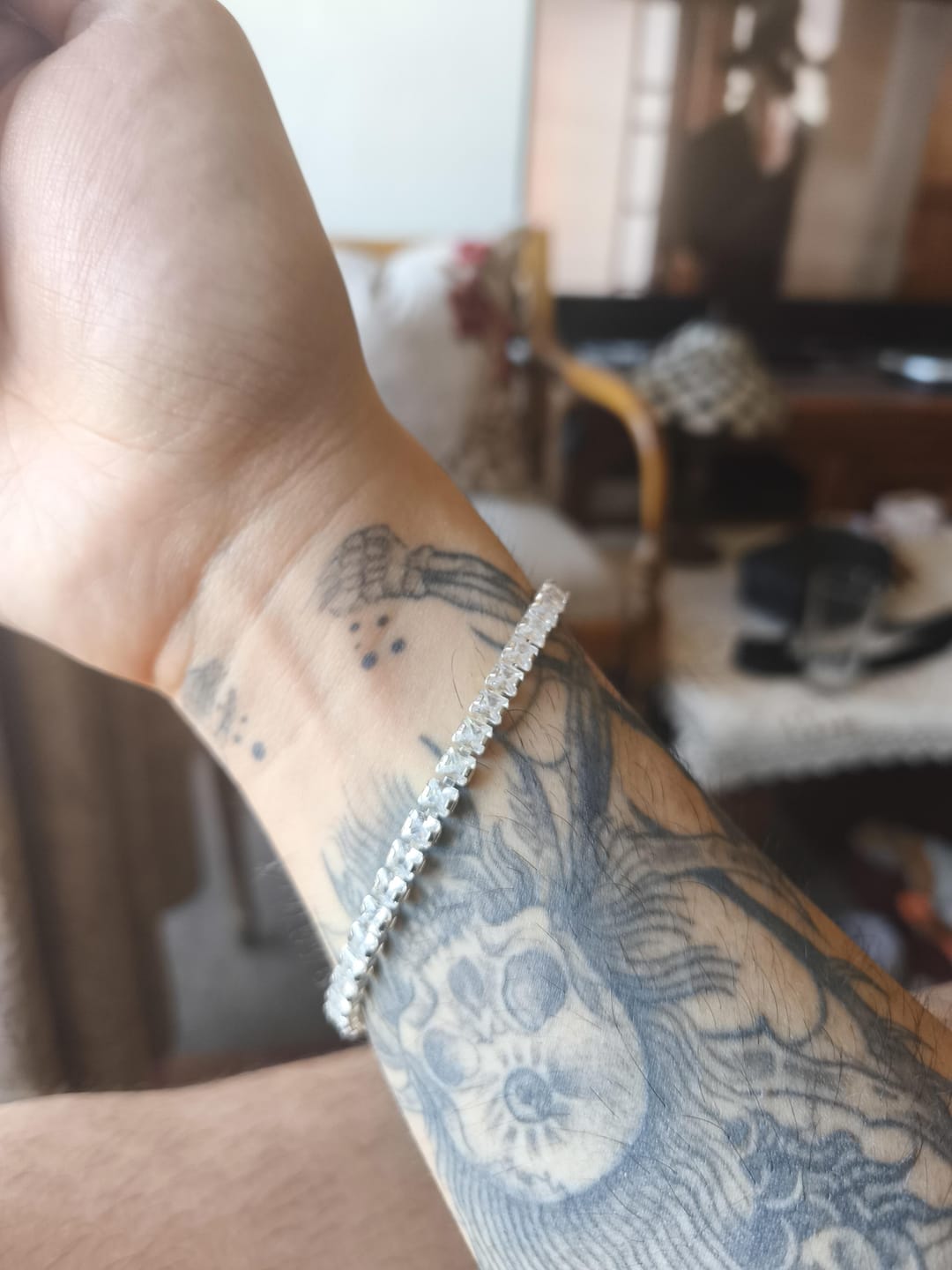 Customer photo review of Pulsera Tennis Cuadrada - 4MM