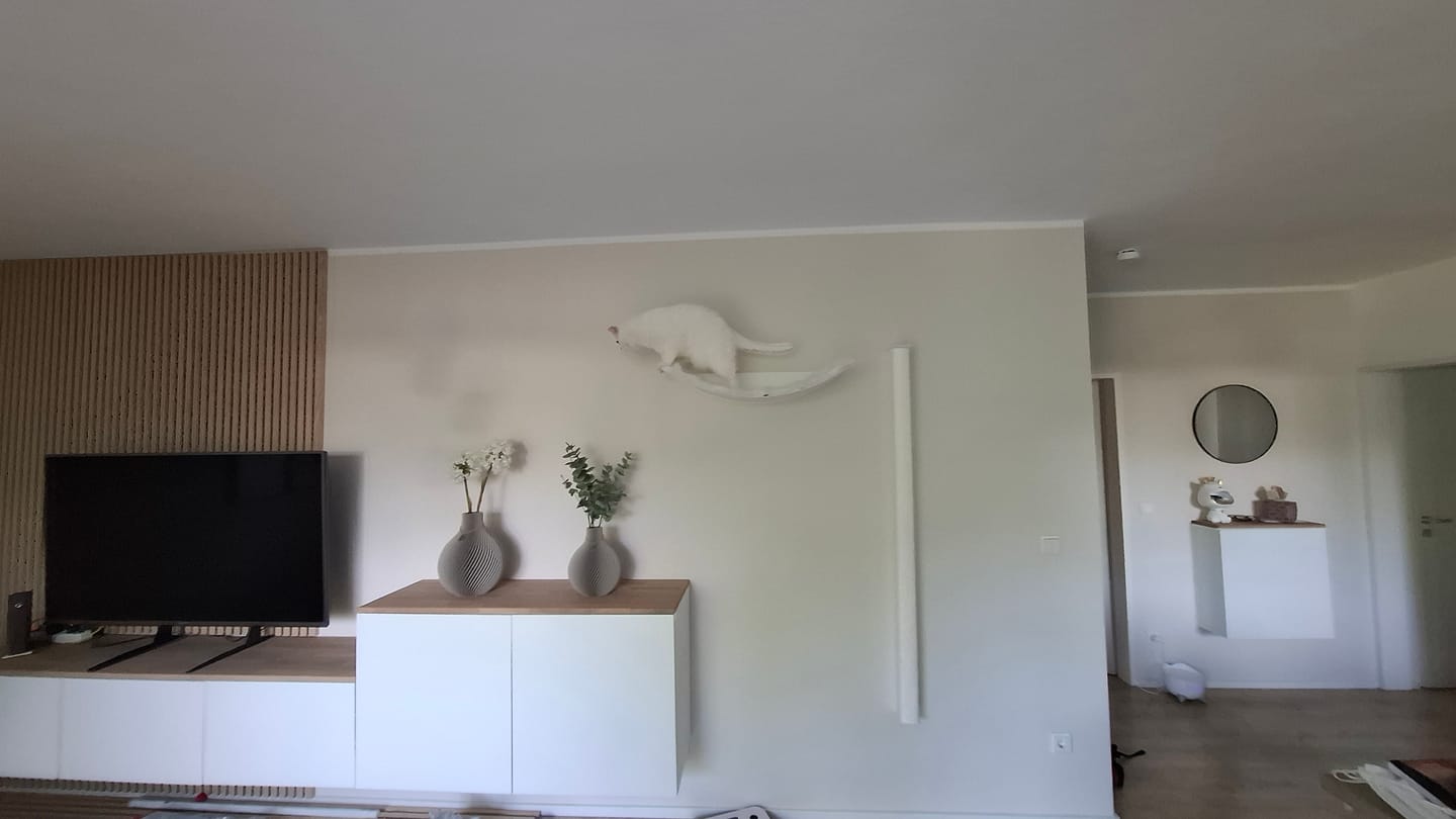 Customer photo review of STYA Katzen Kletterwand | Set Essence | Kratzstamm KS150 + XXL Hängematte WL170