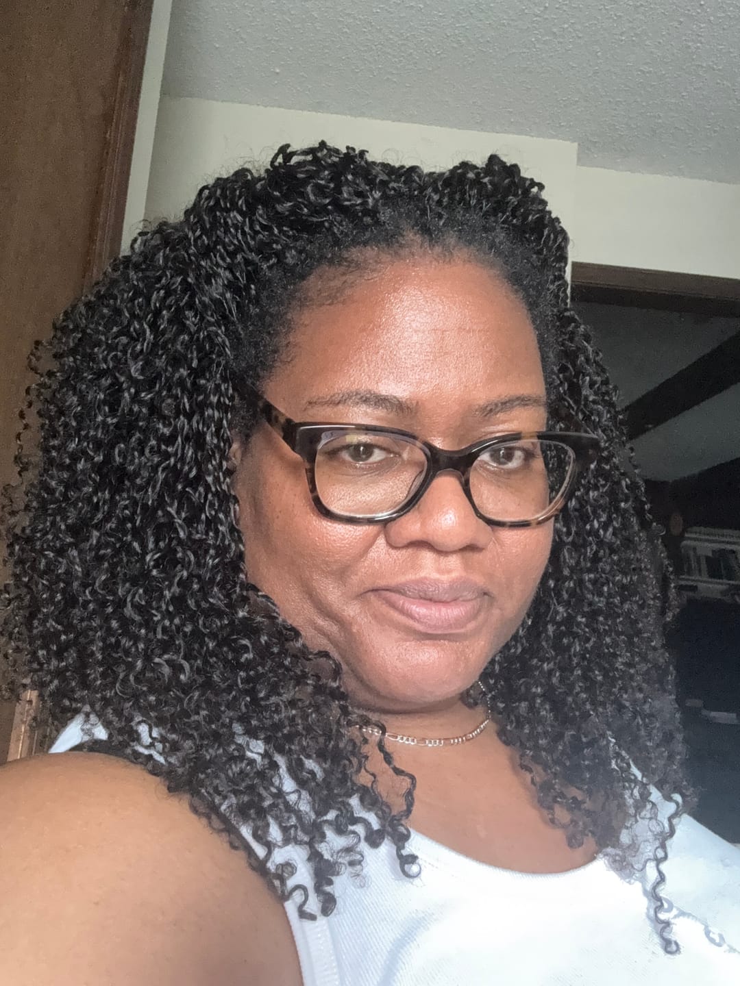 Customer photo review of Human Crochet Hair Micro Yanky Twists