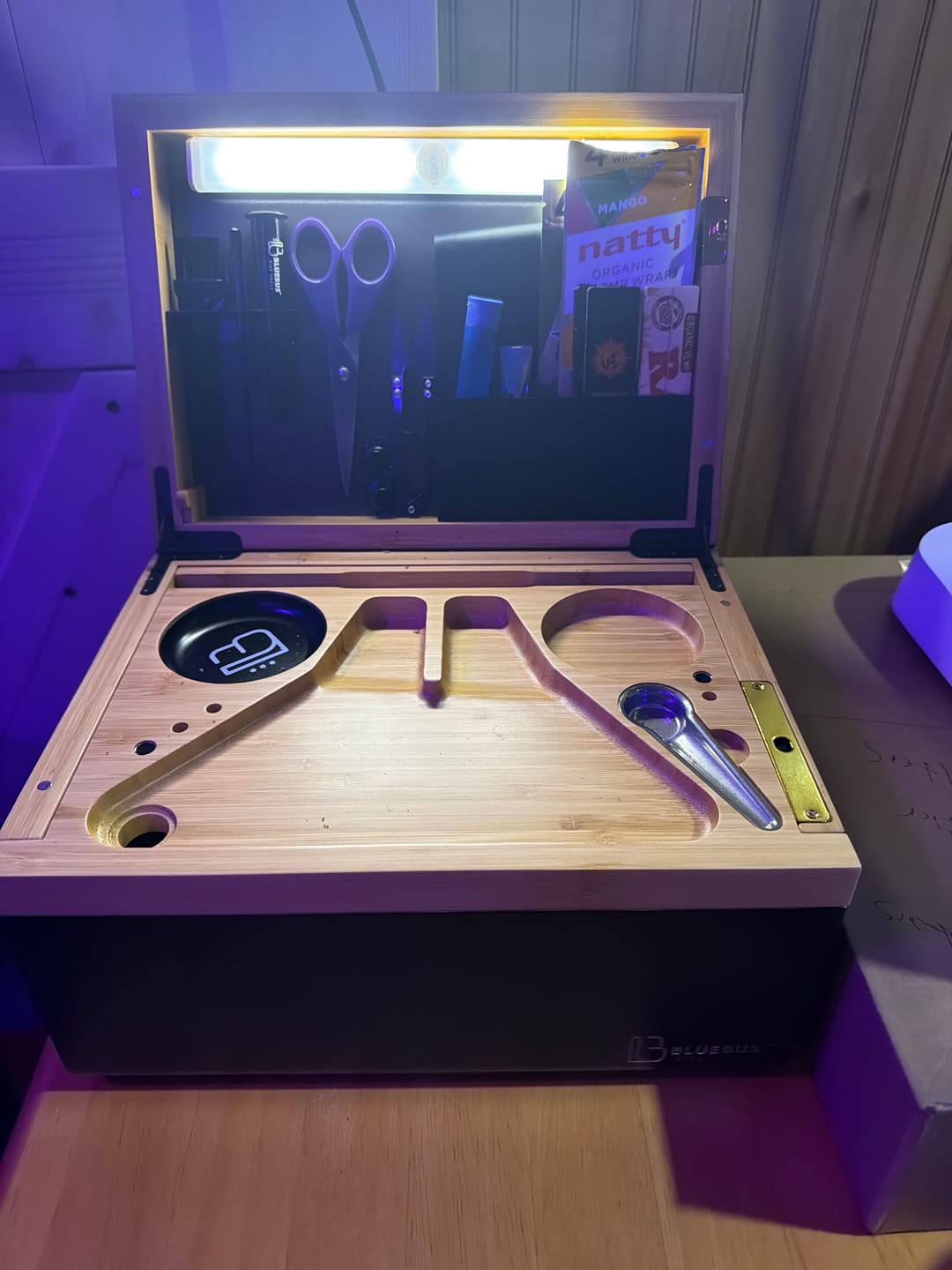 Customer photo review of Discovery 2.0 Bamboo Stash Box with Fingerprint Lock | BlueBus Fine Tools