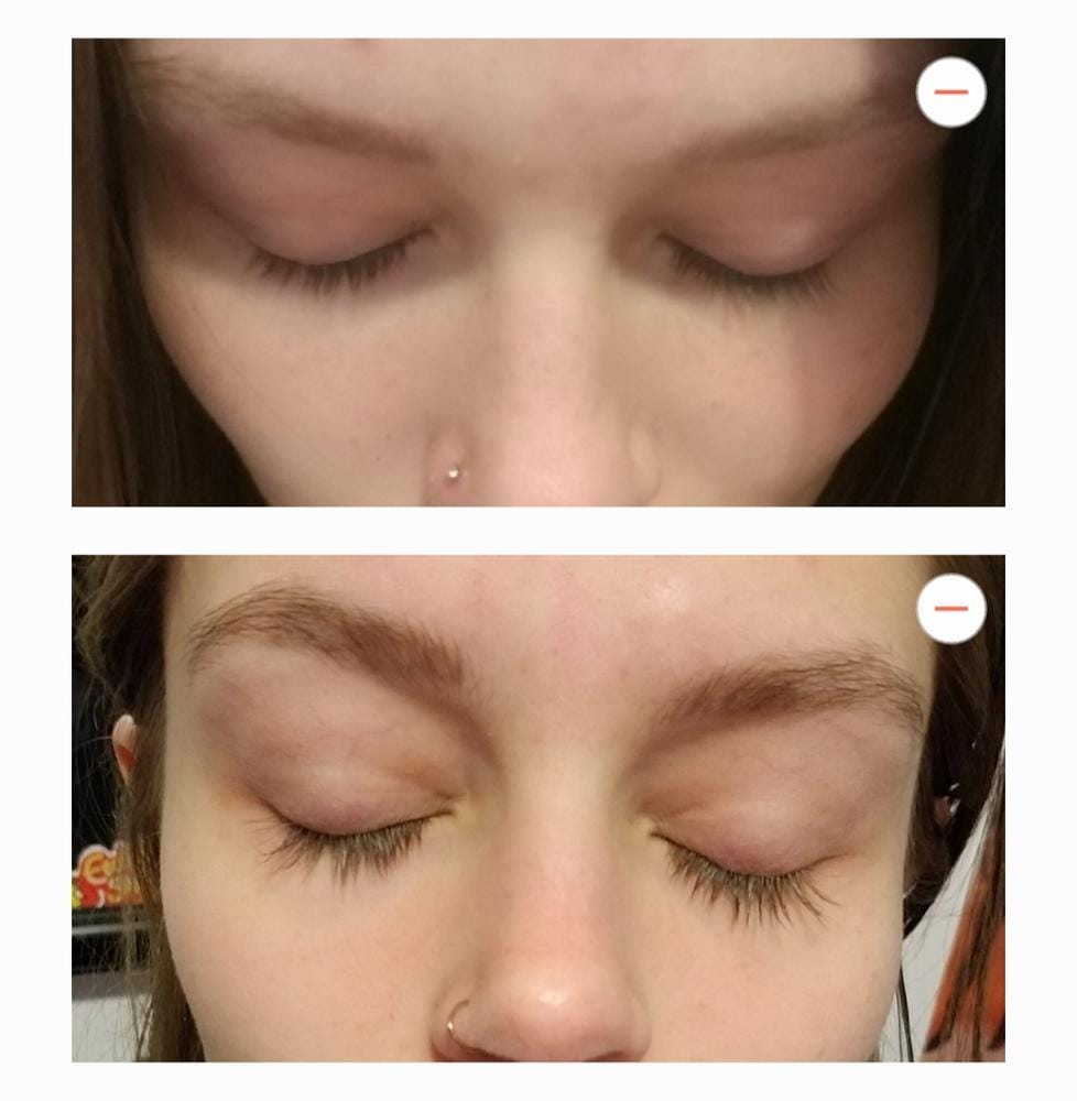 Customer photo review of Máscara de Crecimiento de Pestañas - Mejor que las Postizas