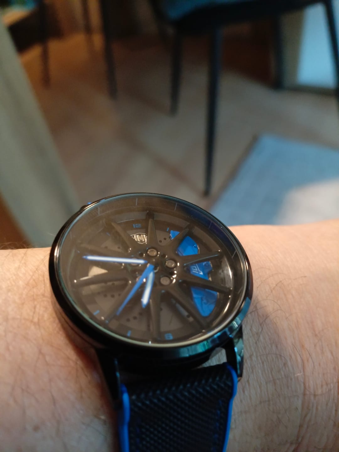 Customer photo review of Black Stainless Steel Strap
